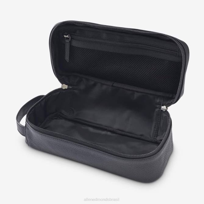 Allen Edmonds unissex kit dopp de couro 68T8D615 preto