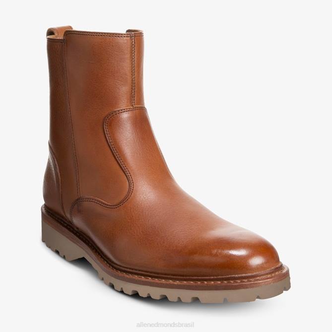 Allen Edmonds homens bota de moto descoberta 68T8D427 conhaque