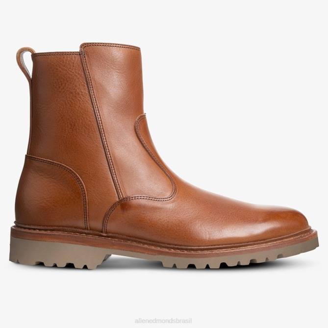 Allen Edmonds homens bota de moto descoberta 68T8D427 conhaque