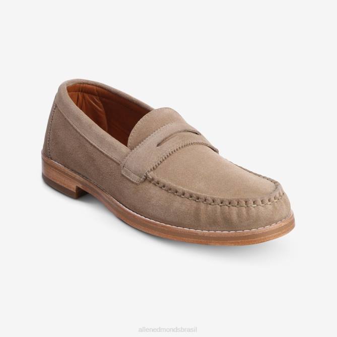 Allen Edmonds homens mocassim dylan penny 68T8D349 camurça óssea