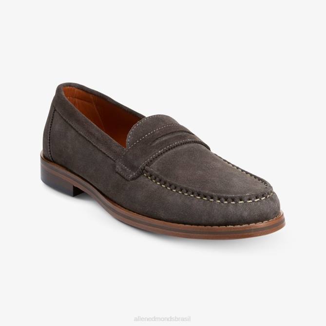 Allen Edmonds homens mocassim dylan penny 68T8D351 camurça cinza