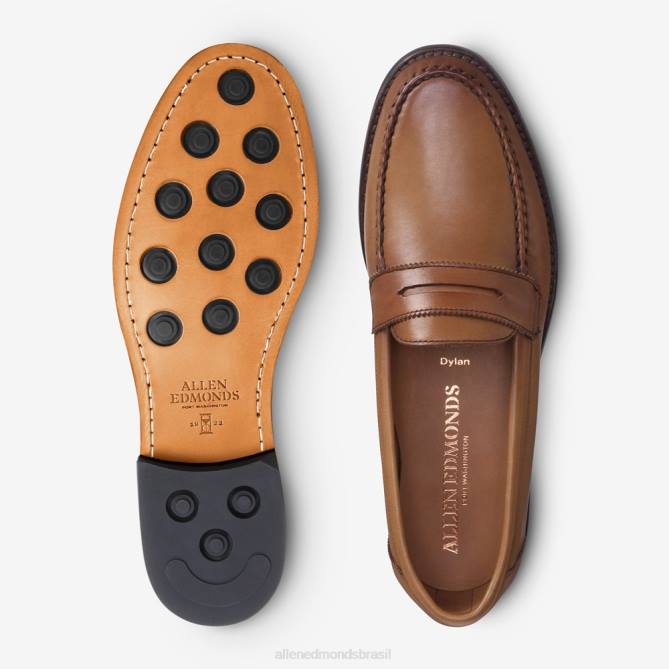 Allen Edmonds homens mocassim dylan penny 68T8D57 noz marrom