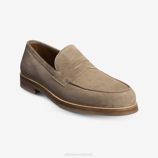 Allen Edmonds homens mocassim newton penny 68T8D382 camurça taupe