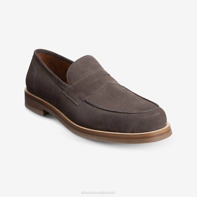 Allen Edmonds homens mocassim newton penny 68T8D383 camurça cinza