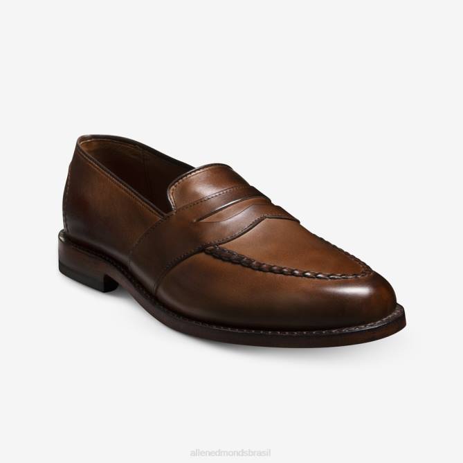 Allen Edmonds homens mocassim randolph penny 68T8D3 marrom café