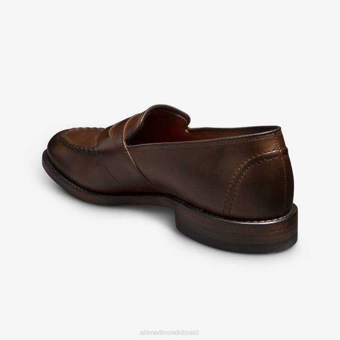 Allen Edmonds homens mocassim randolph penny 68T8D3 marrom café