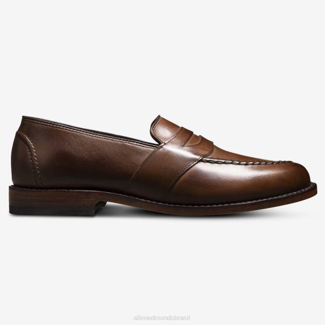 Allen Edmonds homens mocassim randolph penny 68T8D3 marrom café