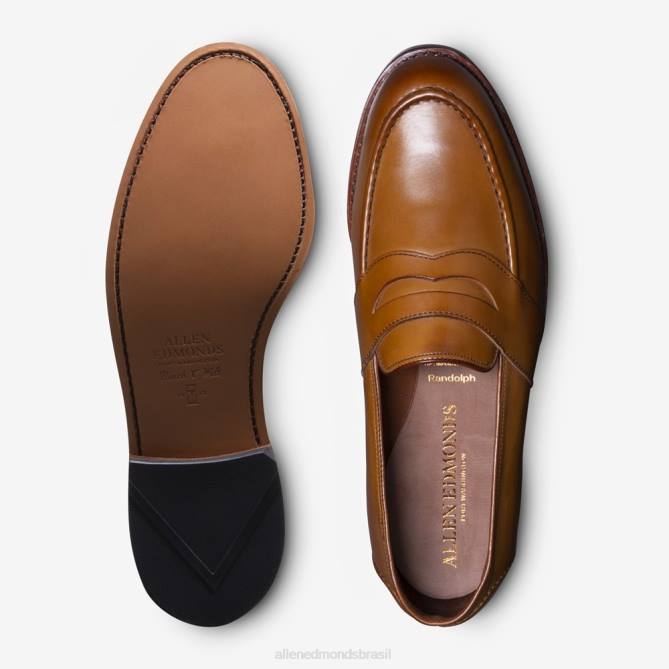 Allen Edmonds homens mocassim randolph penny 68T8D92 noz marrom