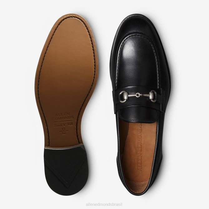 Allen Edmonds homens Randolph bit mocassim 68T8D7 couro preto