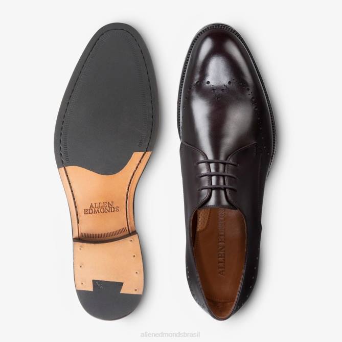 Allen Edmonds homens sapato social lucca derby 68T8D320 mogno