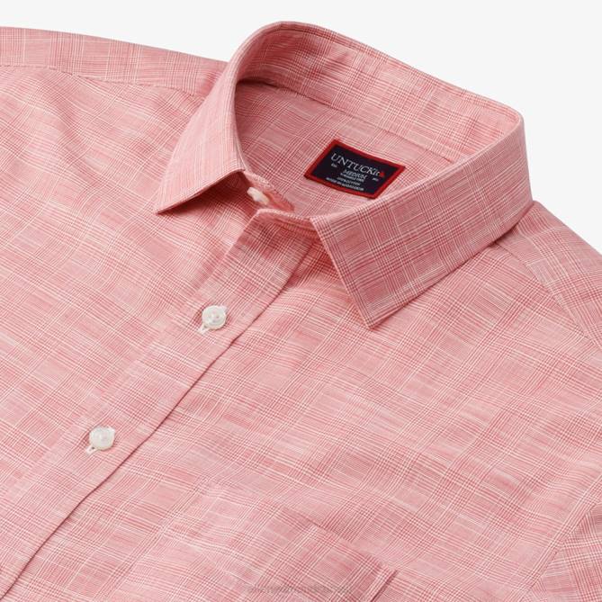 Allen Edmonds unissex camisa manga longa untuckit avellino 68T8D162 vermelho