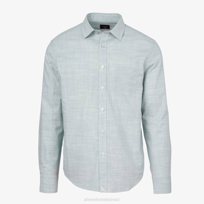 Allen Edmonds unissex camisa manga longa untuckit avellino 68T8D504 verde