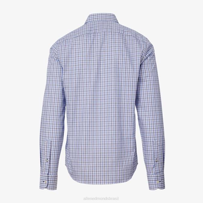 Allen Edmonds unissex camisa manga longa untuckit durif 68T8D167 azul