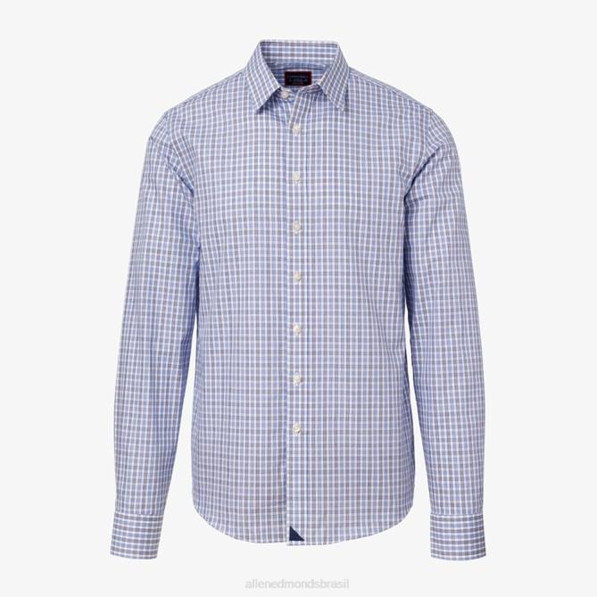 Allen Edmonds unissex camisa manga longa untuckit durif 68T8D167 azul